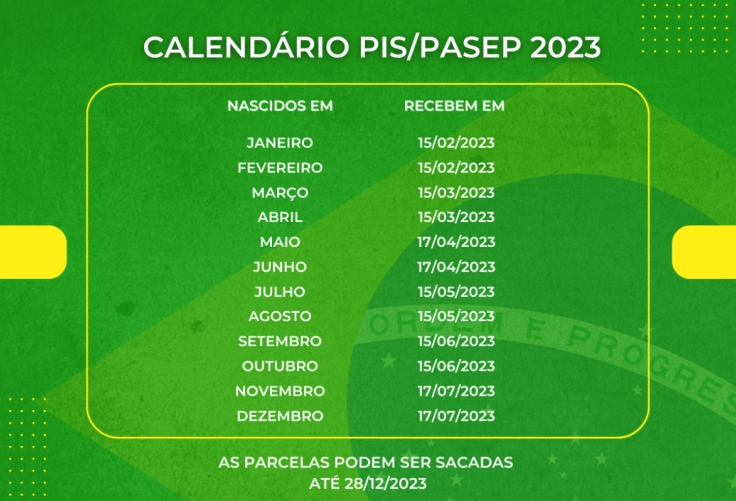 PIS-PASEP - Calendário